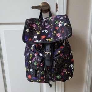 Black Floral Cottagecore Backpack From Indigo In Excellent Condition